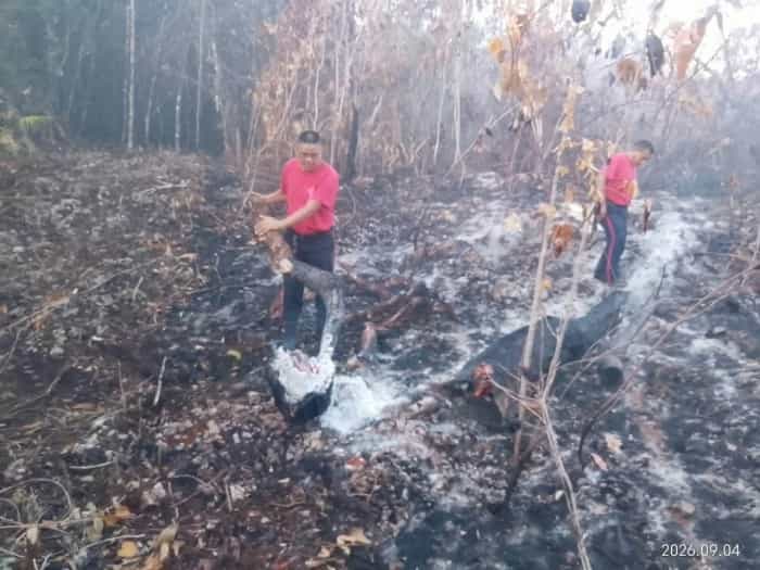 Avanza al 75% control de incendio en Cancún