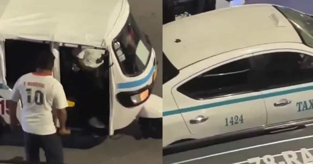 Chafirete de Playa del Carmen golpea con bate a mototaxista adulto mayor