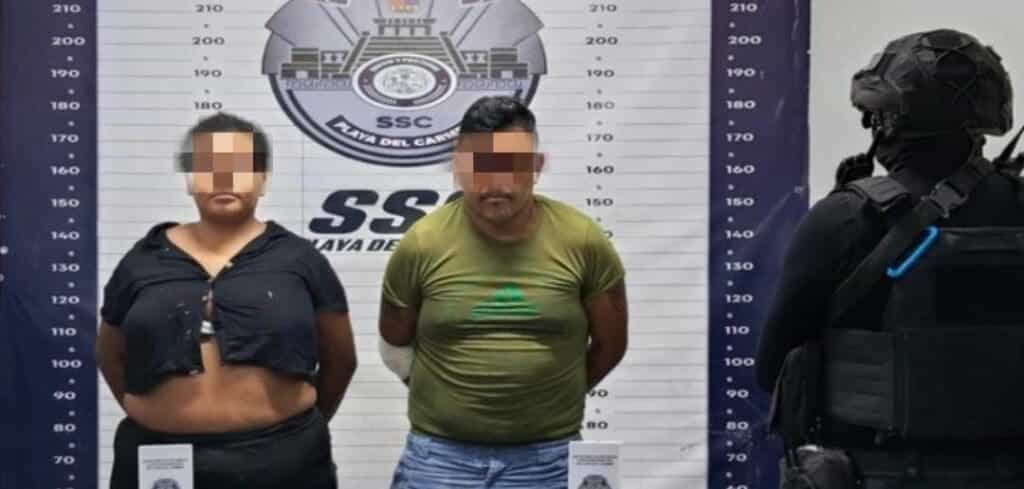 Detienen a dos personas con dosis de diversos narcóticos en Playa del Carmen