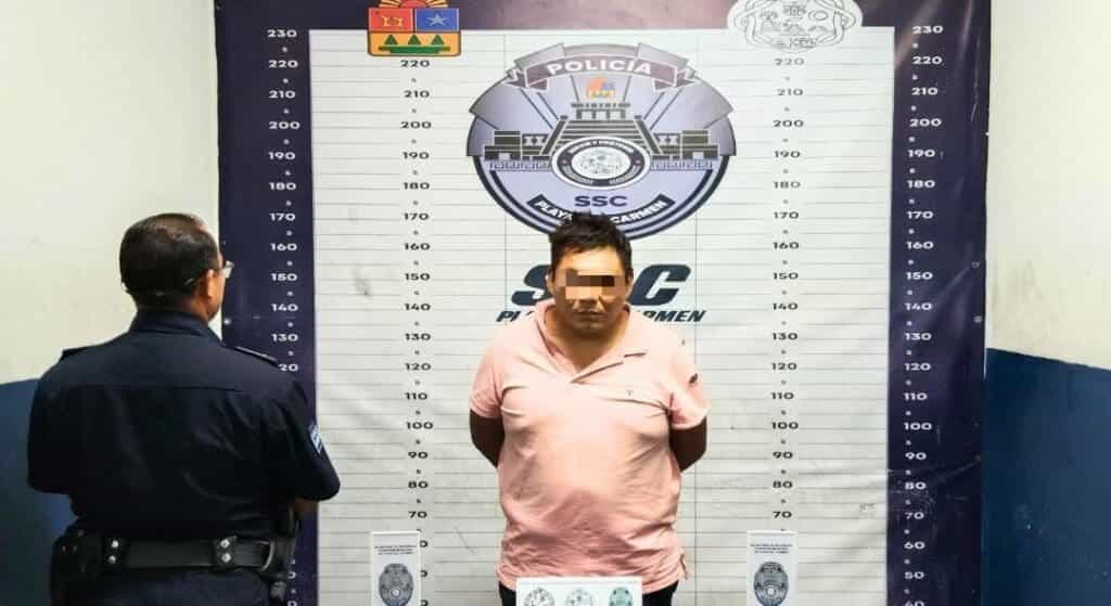 Detienen a sujeto por desobediencia y resistencia de particulares en Playa del Carmen
