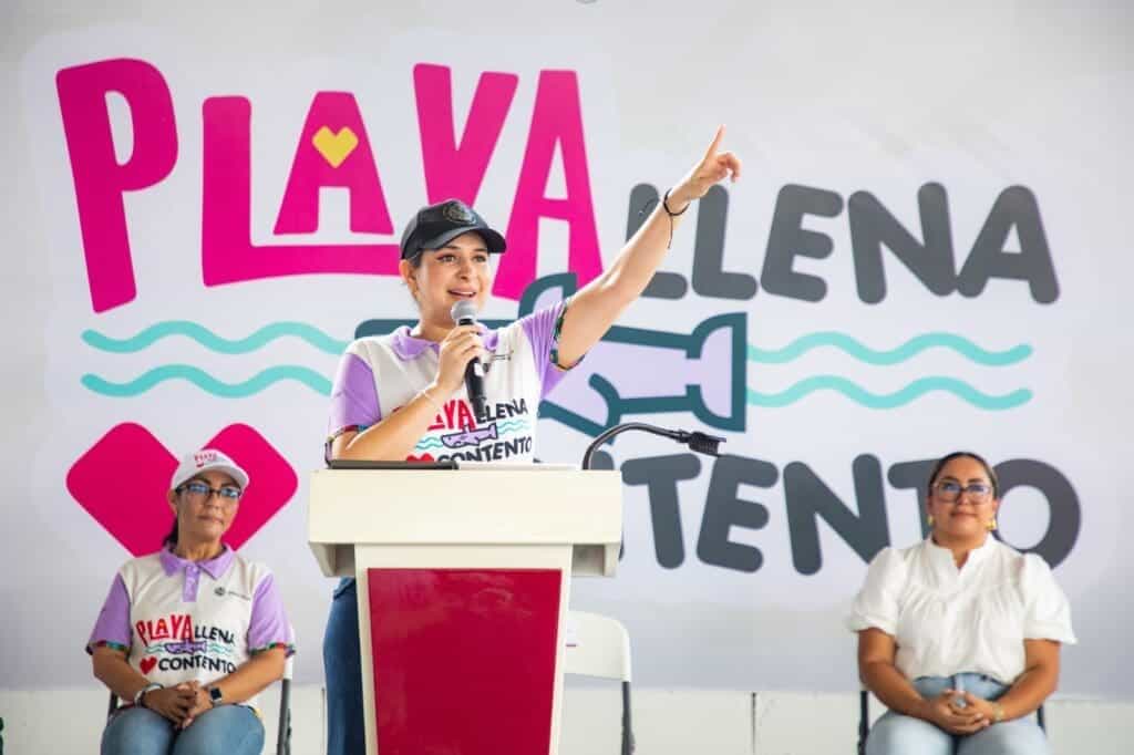 Estefanía Mercado cumple su palabra; tres mil familias hoy reciben su despensa de “Playa Llena, Corazón Contento”
