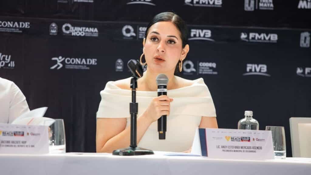 Estefanía Mercado anuncia que Playa del Carmen será epicentro mundial del voleibol de playa con el Beach Pro Tour Elite 16